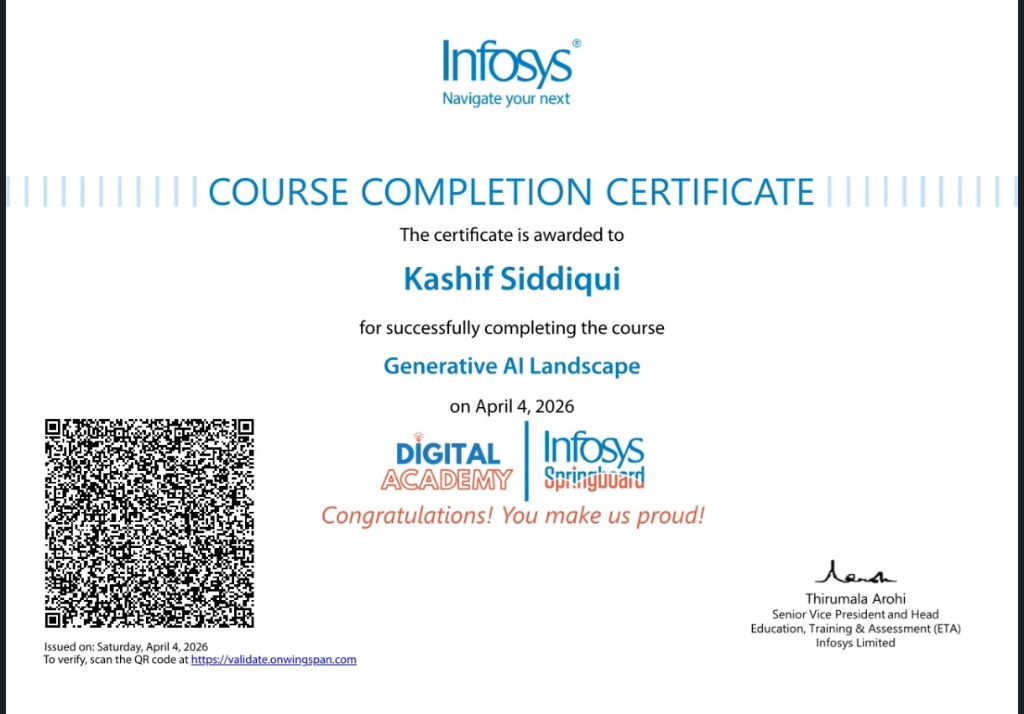 Generative AI Landscape Certificate Thumbnail